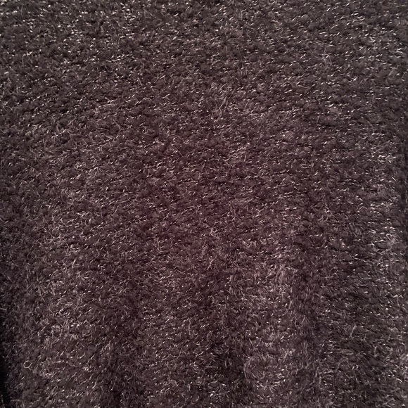 NEW Soma Cozy Lounge Knit Eyelash Wrap Pocket Scarf O/S Black Sparkle - Picture 5 of 6